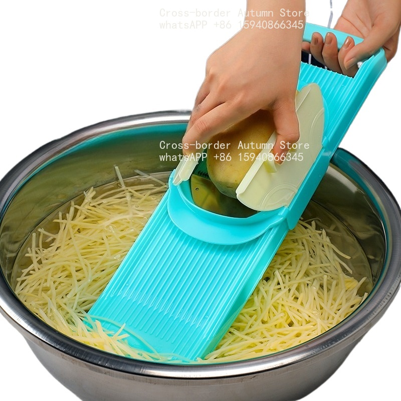Korean Kitchen Gadgets - Parutan Sayuran Portabel, Pengiris Kentang Multifungsi,