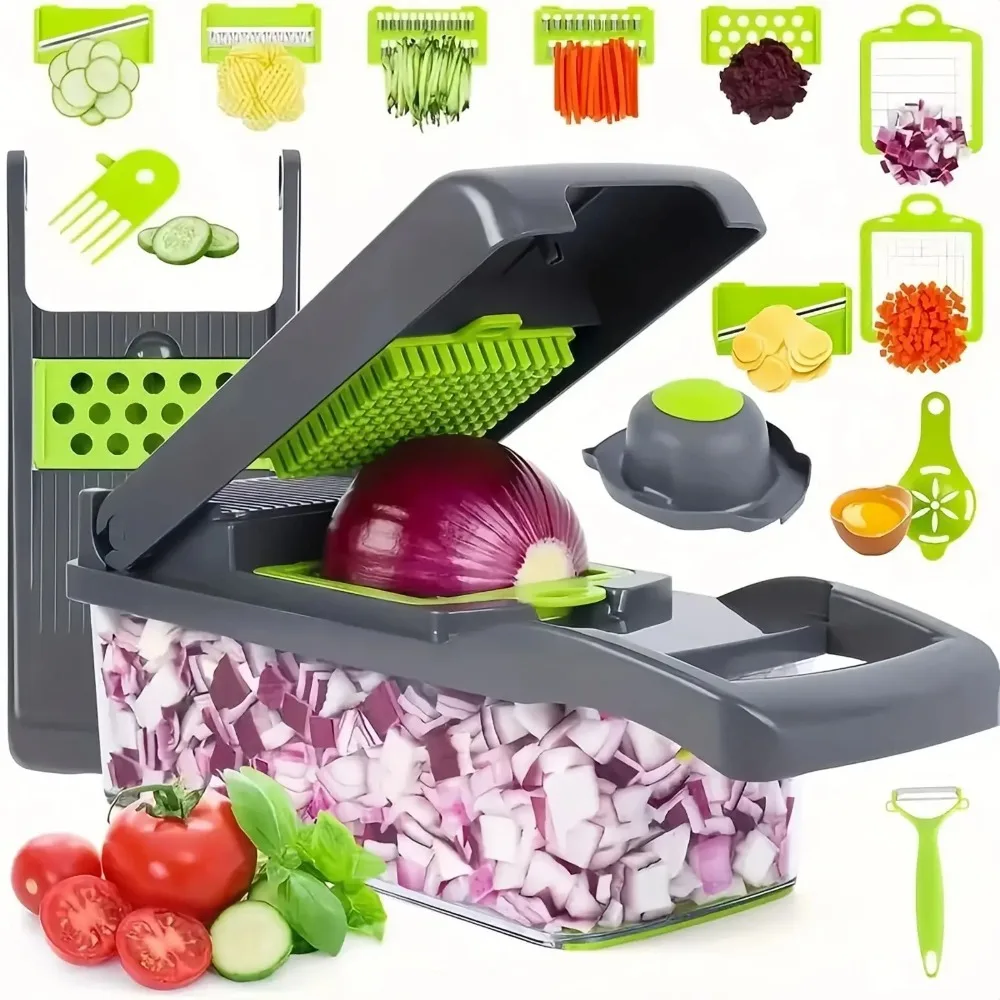 Korean Kitchen Gadgets - Pencincang sayuran multifungsi menangani makanan parutan
