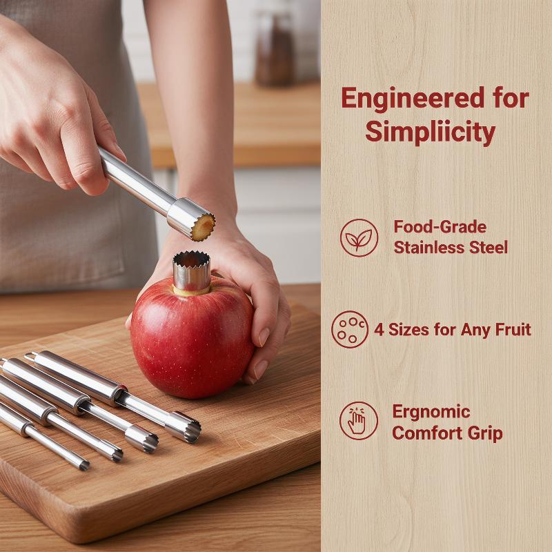 Kitchen Gadgets & Toys - 4 Buah Pemotong Penghilang Inti Buah