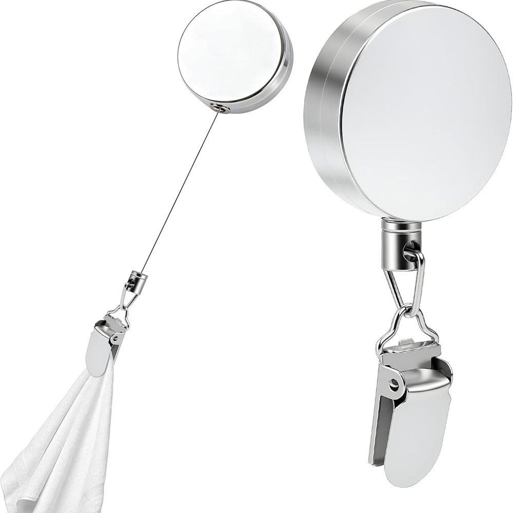 Kitchen Gadgets Storage - Penjepit Handuk Retractable Tanpa Bor, Perekat