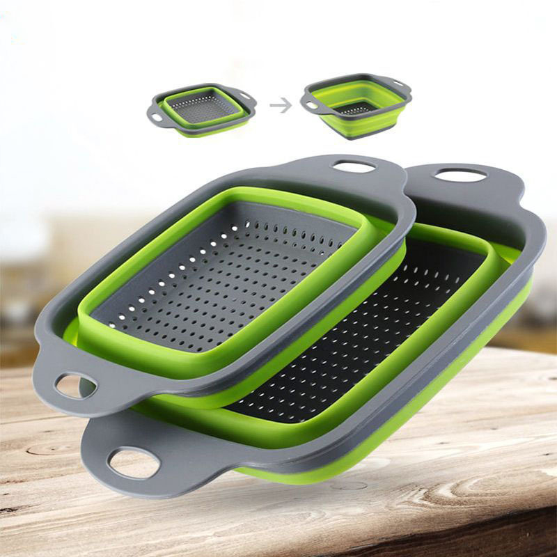 Kitchen Gadgets Dropshipping - LMETJMA penyaring silikon persegi dapat dilipat,