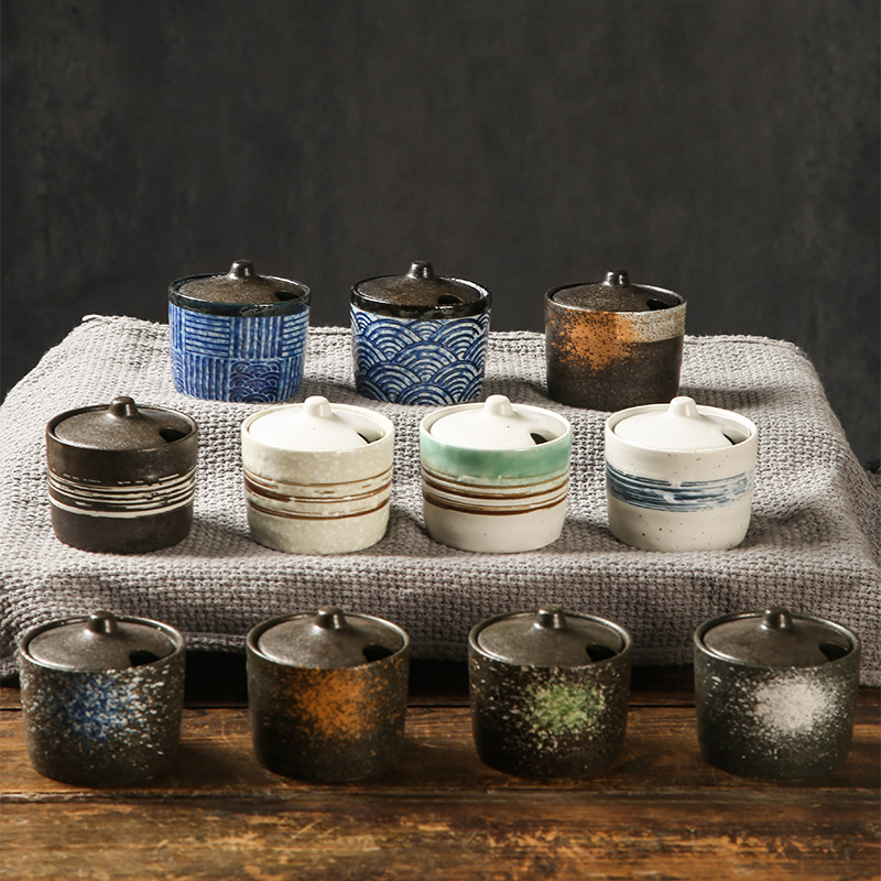 Korean Kitchen Gadgets - Kotak penyimpanan bumbu dapur porselen, wadah