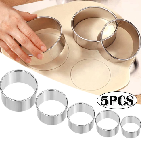 Kitchen Gadgets And Equipment - Cetakan biskuit bulat baja tahan karat,