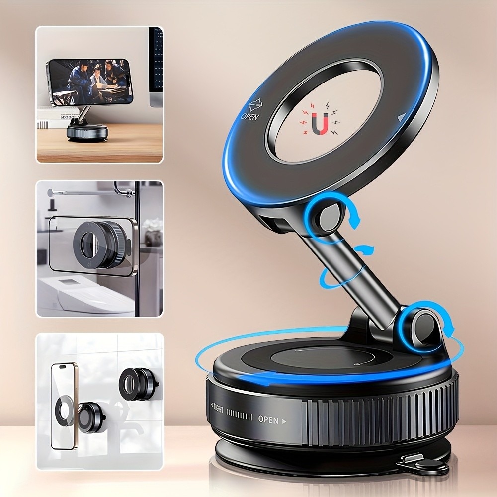 Kitchen Gadgets Online - Penyangga Ponsel Magnetik dengan Suction Cup,