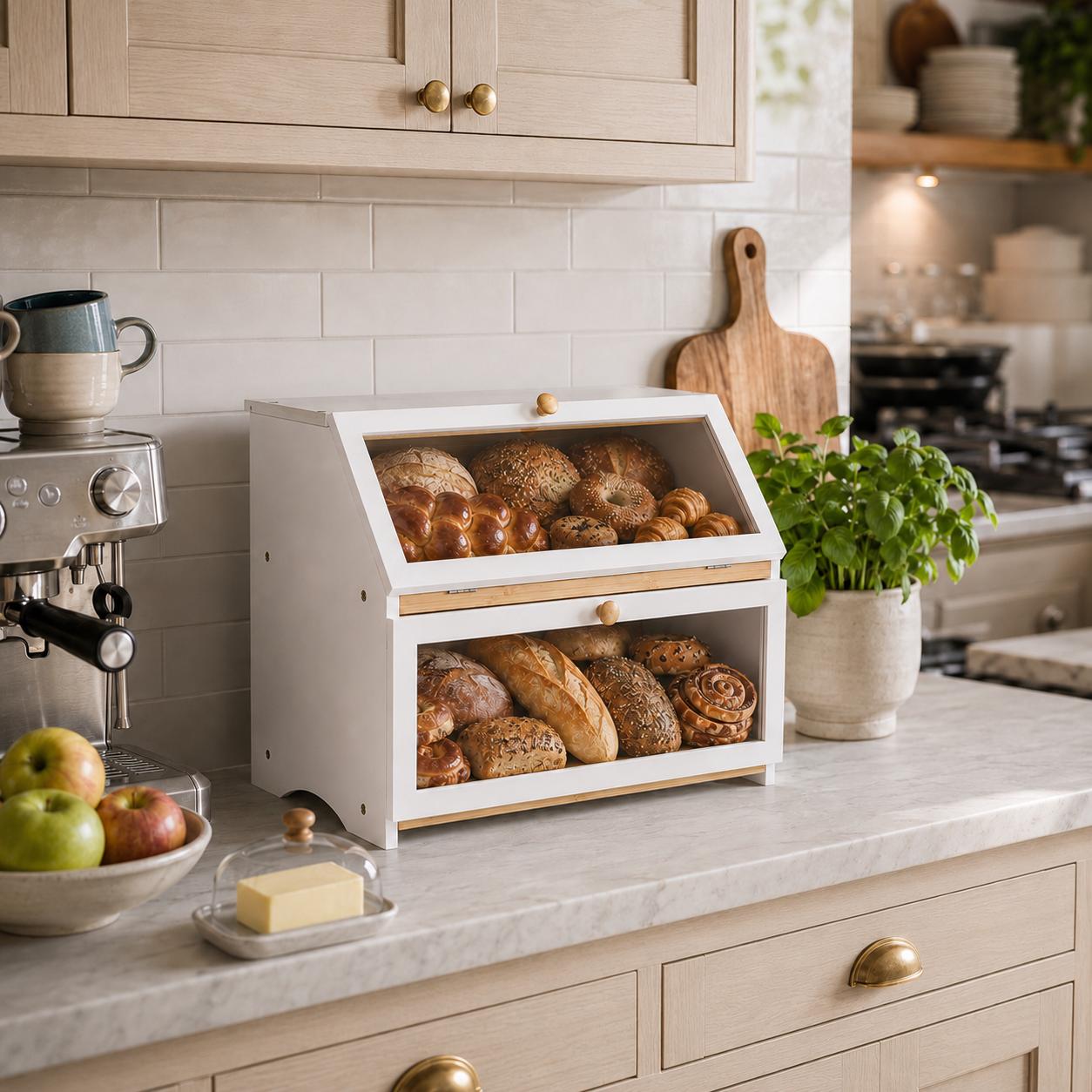 HOMEKOKO Kotak Roti Dua Lapis  - Kitchen Gadgets Storage ulasan dan harga