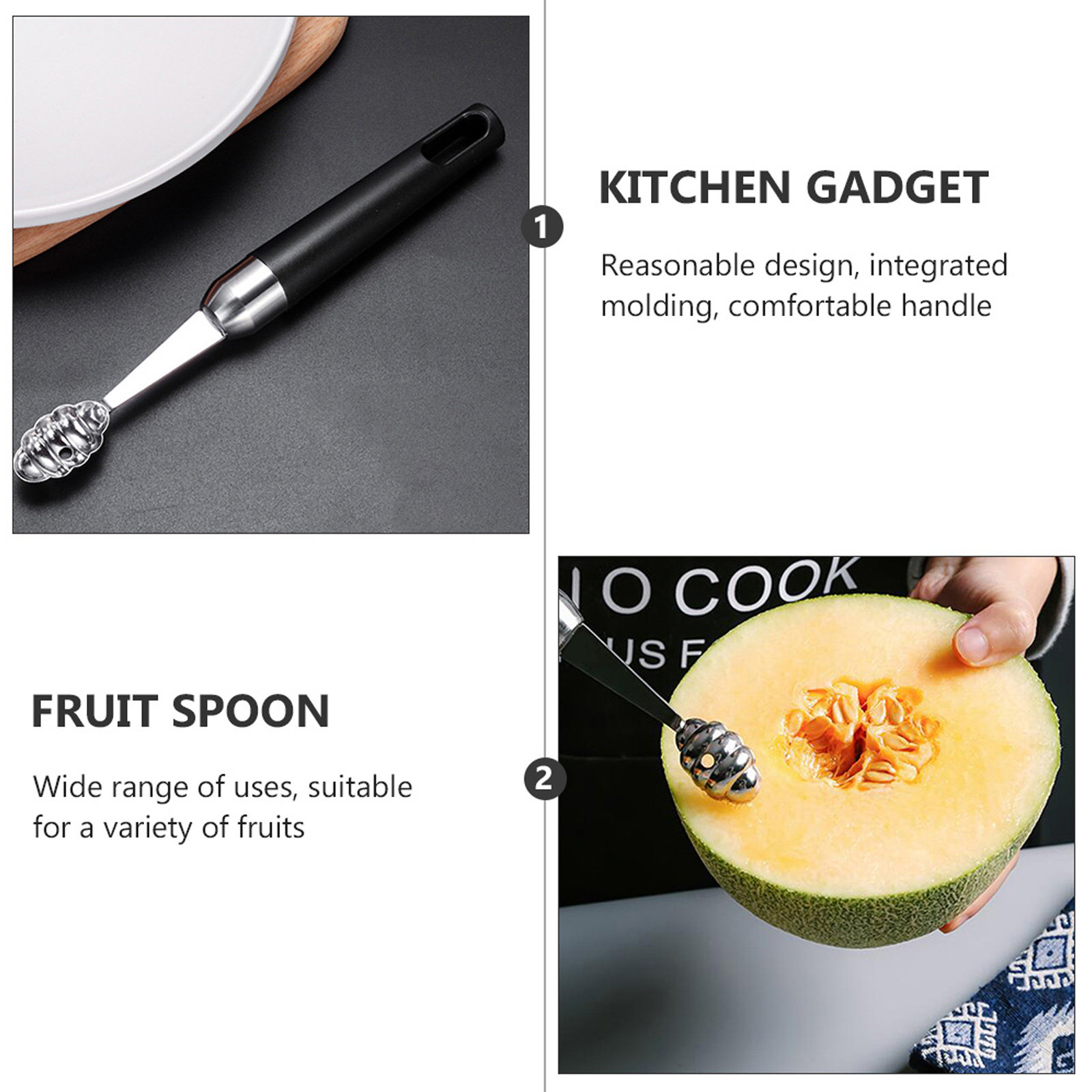 1Pcs Sendok Buah Stainless Ste - Kitchen Gadgets & Toys ulasan dan harga